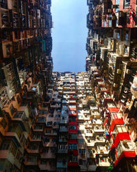 Low angle view of residential buildings against sky