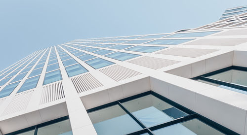 Low angle view of modern building against sky