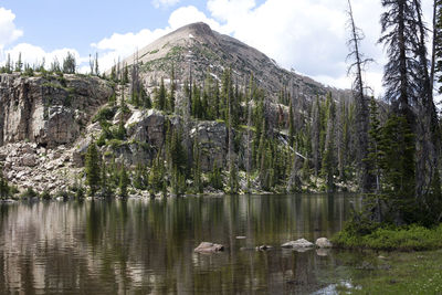 Alpine lake in the uinta mountains, utah, usa