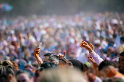 Group of people at music concert