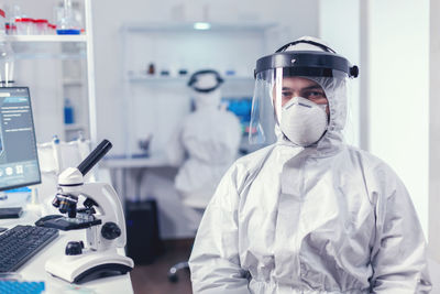 Scientist working in laboratory