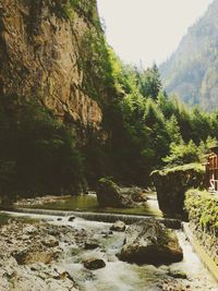 River flowing through rocks