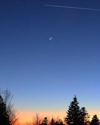 Low angle view of sky at sunset