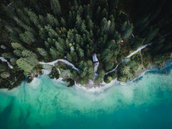 High angle view of swimming pool