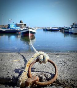 Boats in calm sea