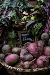 Close-up of vegetables for sale in market