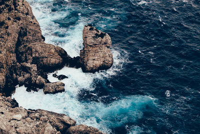 Rock formations in sea