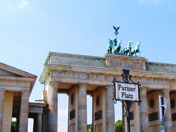 Low angle view of statue