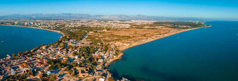 Aerial view of side. it is small resort town in turkey