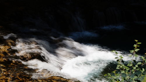 Scenic view of waterfall