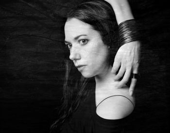 Close-up portrait of a young woman