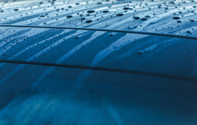 Full frame shot of wet car