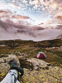 Scenic view of landscape against sky