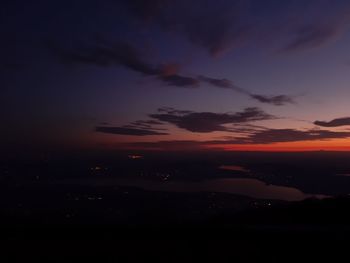 Scenic view of dramatic sky during sunset