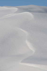 High angle view of snowy mountain