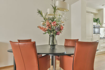 Potted plant on table at home