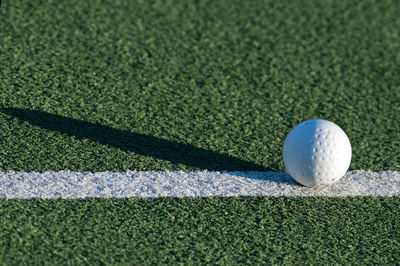 Close-up of ball on floor