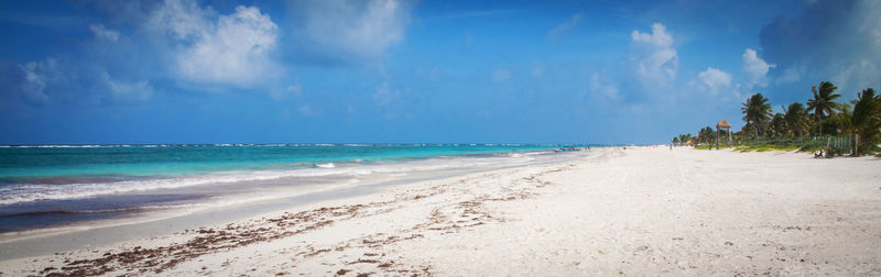 Panoramic view of beach against sky