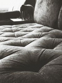 Close-up of bed