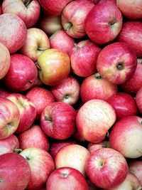 Full frame shot of apples in market