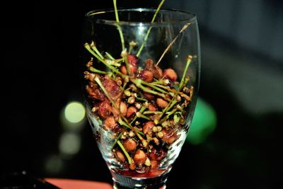 Close-up of glass of juice