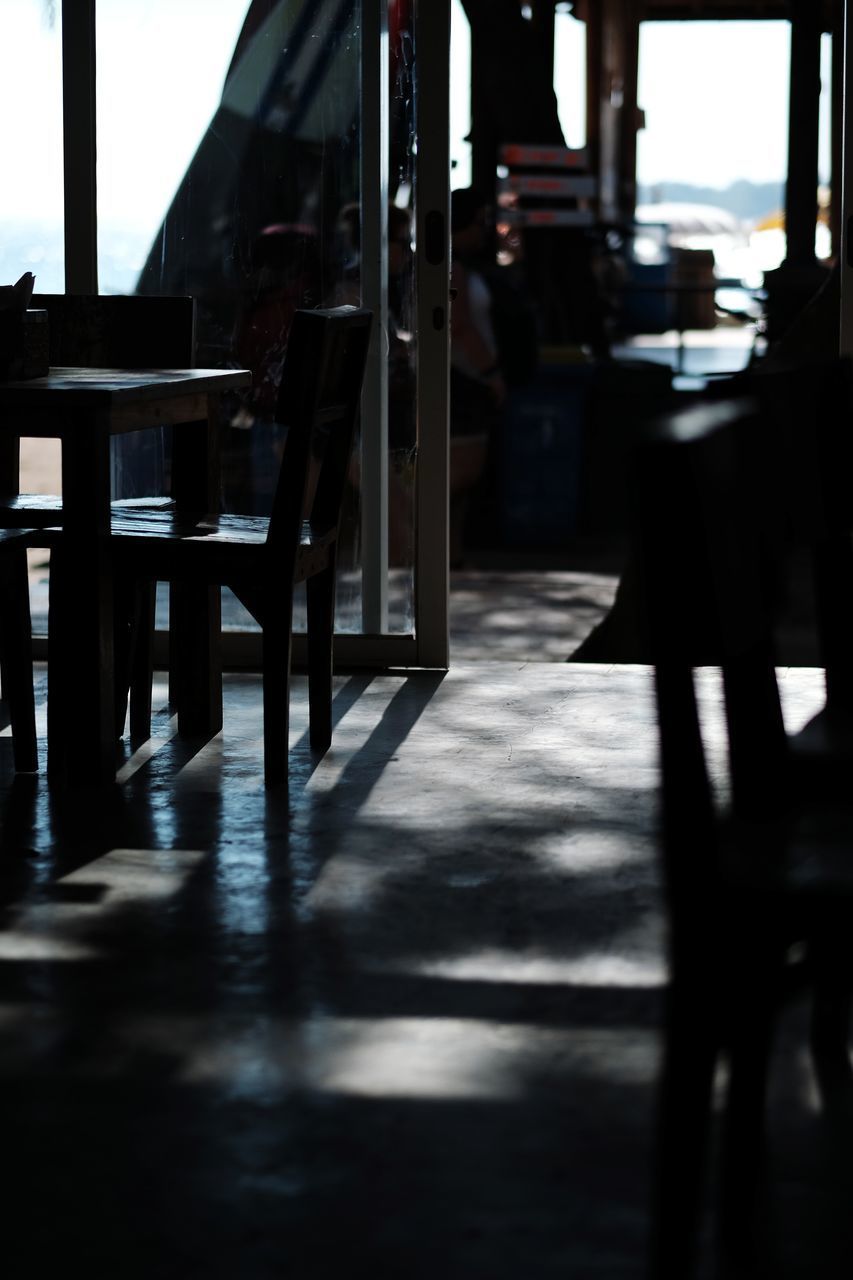 EMPTY CHAIRS IN RESTAURANT