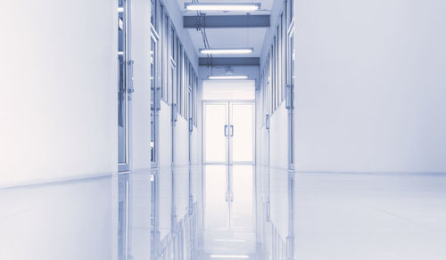 Empty corridor of building