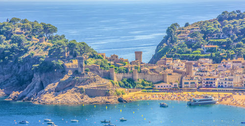 Medieval fortress of tosa de mar in costa brava, spain