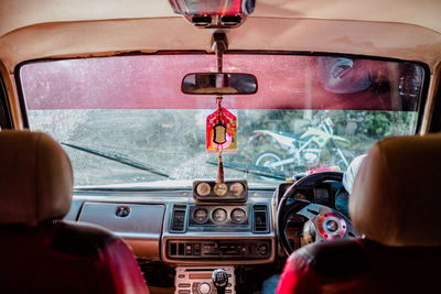 Interior of car