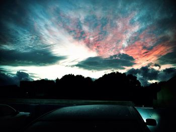 View of cloudy sky at sunset