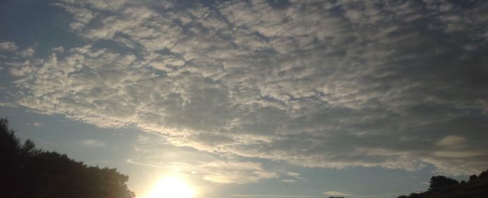 Low angle view of sky during sunset