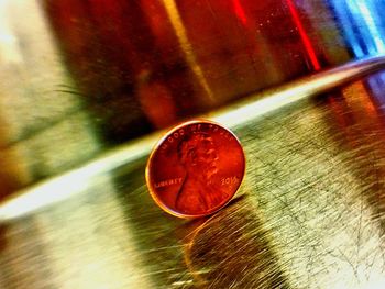 Close-up of red object