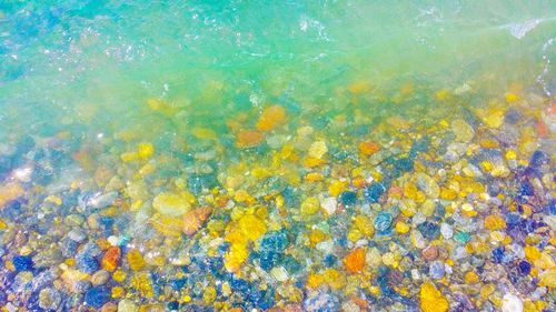 Full frame shot of yellow swimming pool