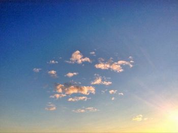 Low angle view of clouds in sky