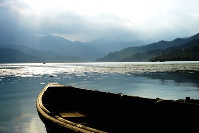 Scenic view of lake against mountains