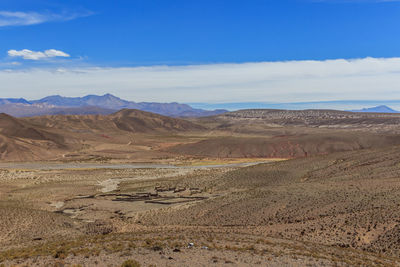 Scenic view of desert against sky