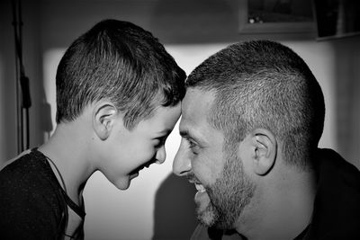 Portrait of couple kissing