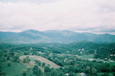 High angle view of landscape against sky