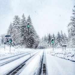 Snow covered road