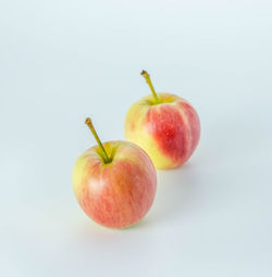 Close-up of apple against white background