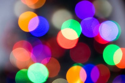 Defocused image of illuminated lights