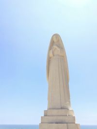 The statue of saint monica against clear blue sky