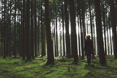 Man in forest