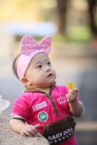 Portrait of cute baby girl