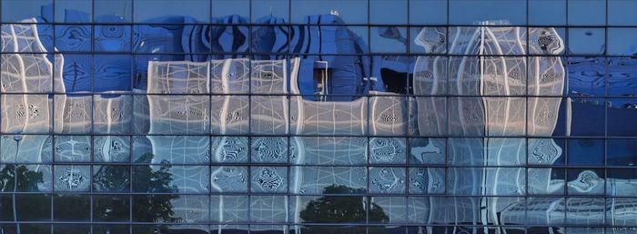 Full frame shot of glass building