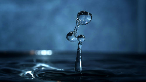 Close-up of water splashing on water