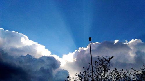 Low angle view of blue sky