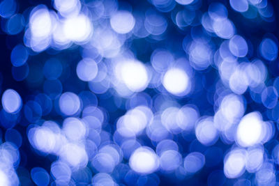 Defocused image of illuminated lights