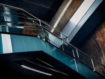 Low angle view of spiral staircase