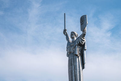 The motherland monument a famous monumental statue in kyiv